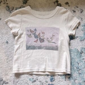 Brandy Melville Butterfly Cropped Baby Tee